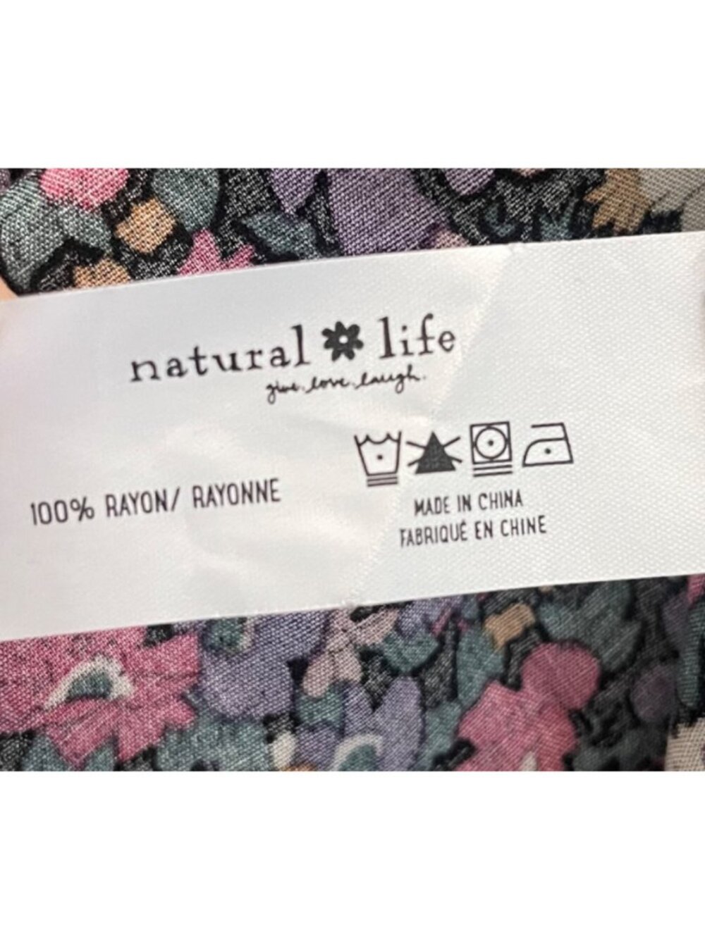 Natural Life Womens Floral Maxi Dress Size L Boho Cottagecore Prairie Whimsical - Picture 10 of 11